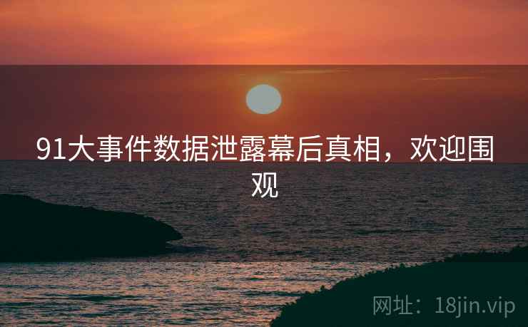 91大事件数据泄露幕后真相，欢迎围观
