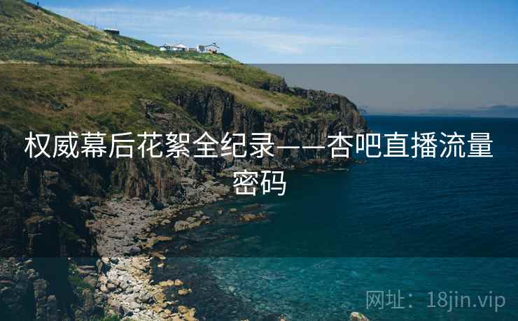 权威幕后花絮全纪录——杏吧直播流量密码
