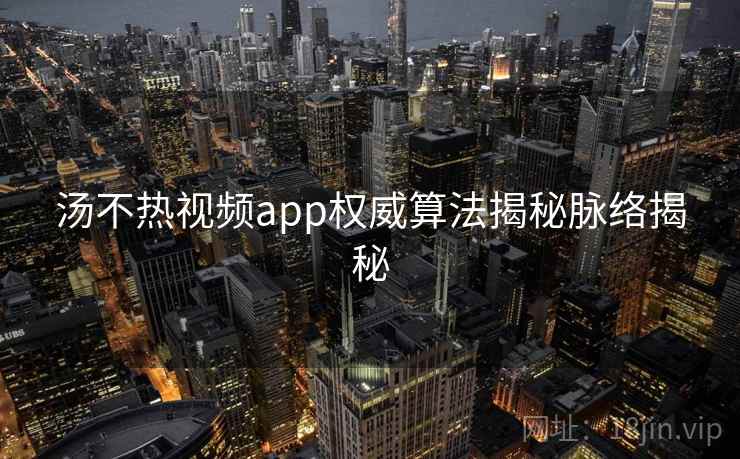 汤不热视频app权威算法揭秘脉络揭秘